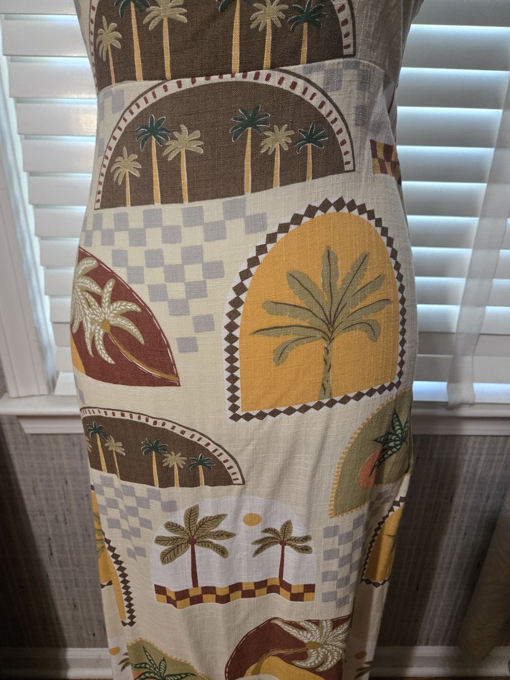 NWT Anthropolgie Strapless Tropical Print Midi Dress in Multi Color Sz S - Picture 5 of 12